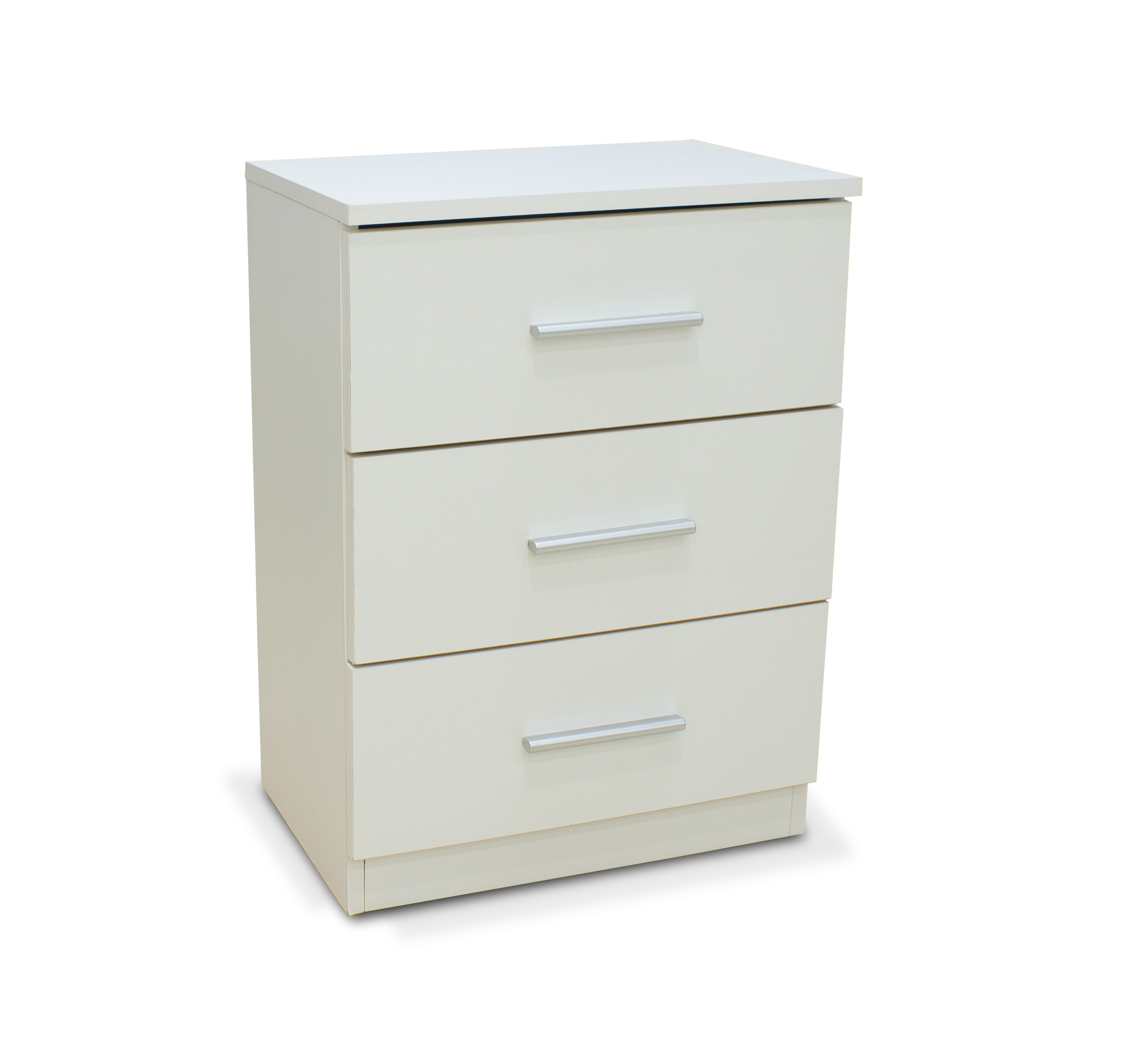 Mesita con 3 cajones en blanco liso Rapimueble