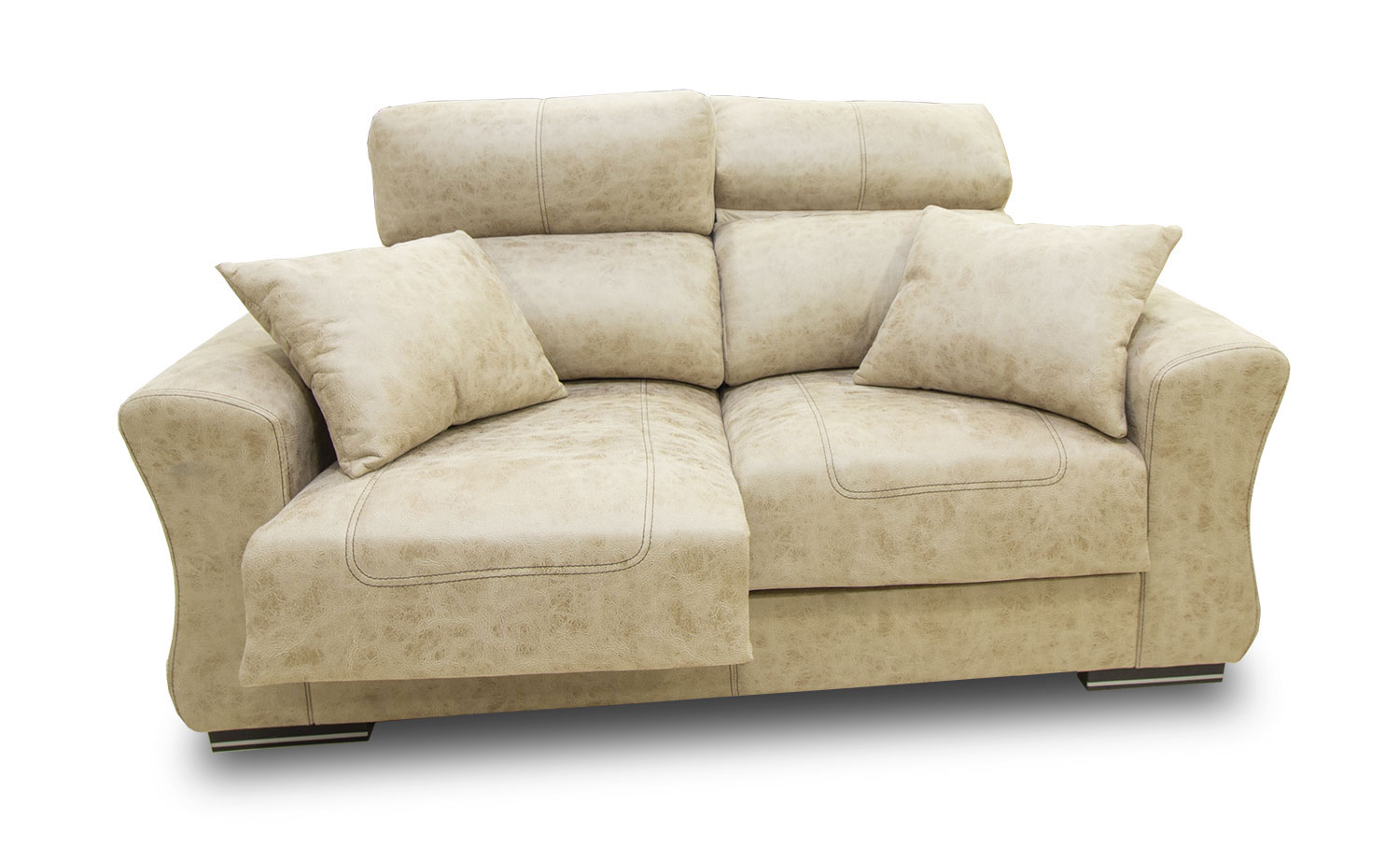 Conjunto sofá 3 +2 plazas en color beige piedra, mod. Nevada Rapimueble