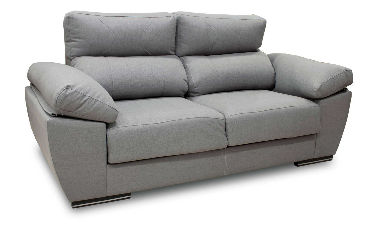 Sofá 2 plazas en color gris, mod. Roi Rapimueble