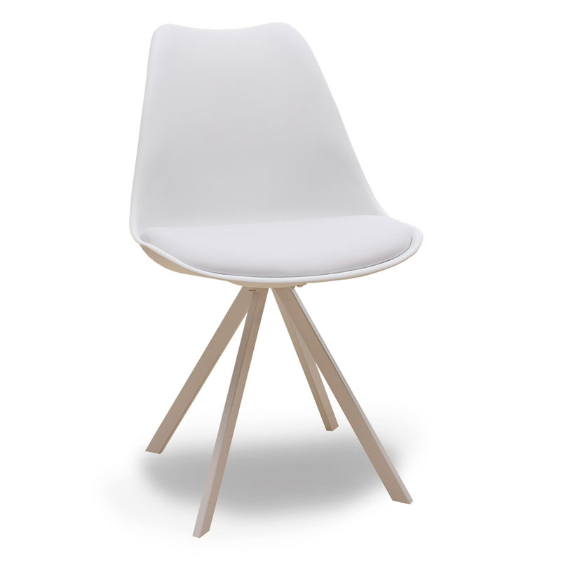 Silla estilo nórdico en blanco Rapimueble