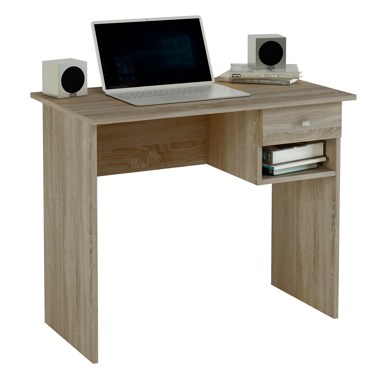 Mesa de estudio 1 cajón en roble cambrian | Rapimueble