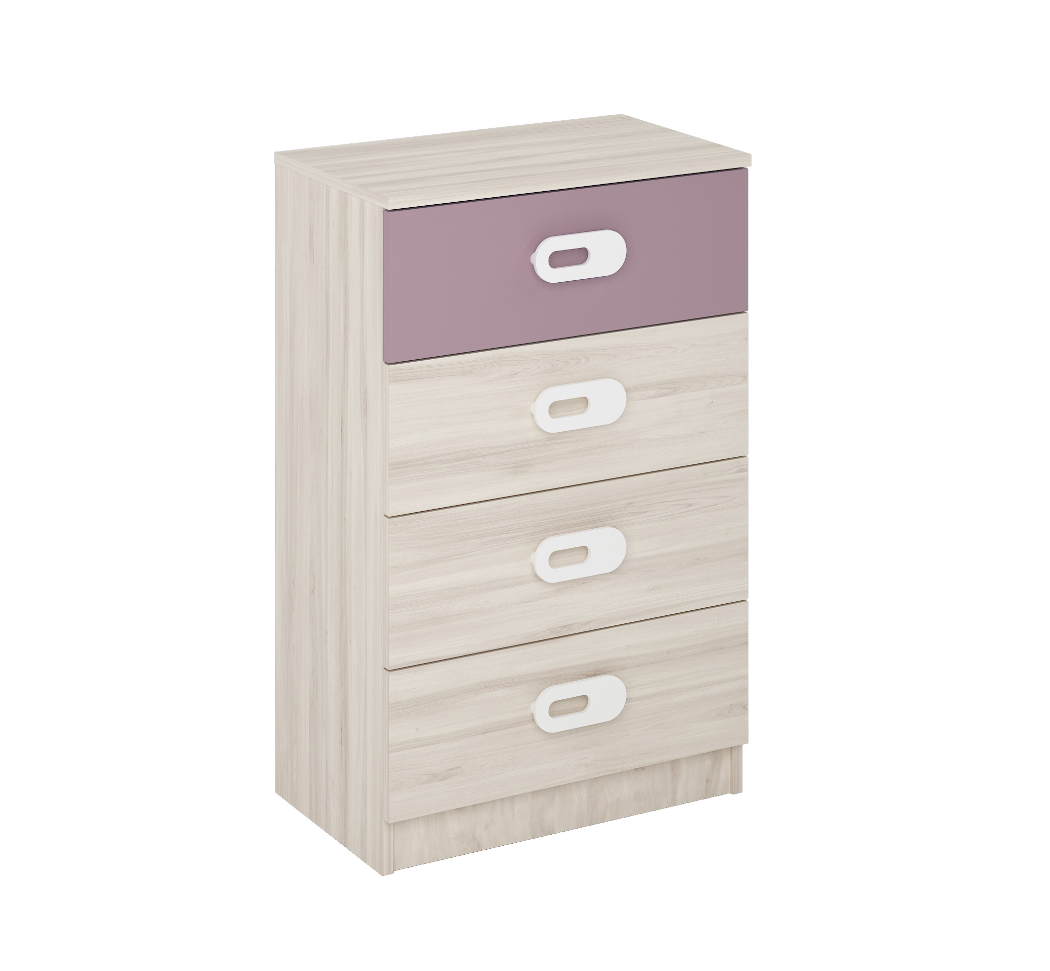 Sinfonier 4 cajones en roble y berengena Rapimueble