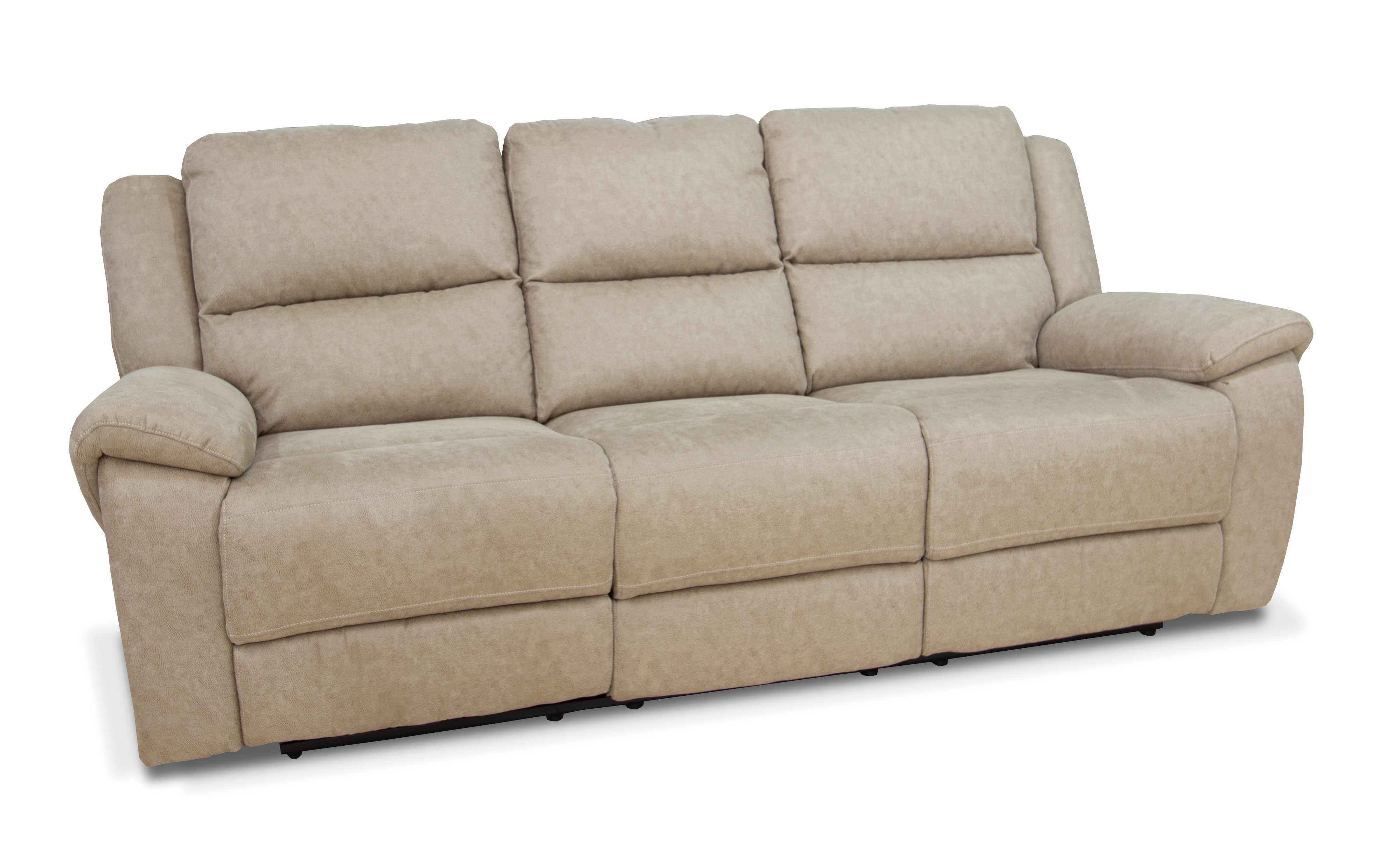 Sofá 3 plazas relax manual, en color beige Rapimueble