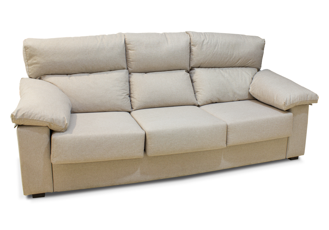 Sofá 3 plazas en color tierra Rapimueble