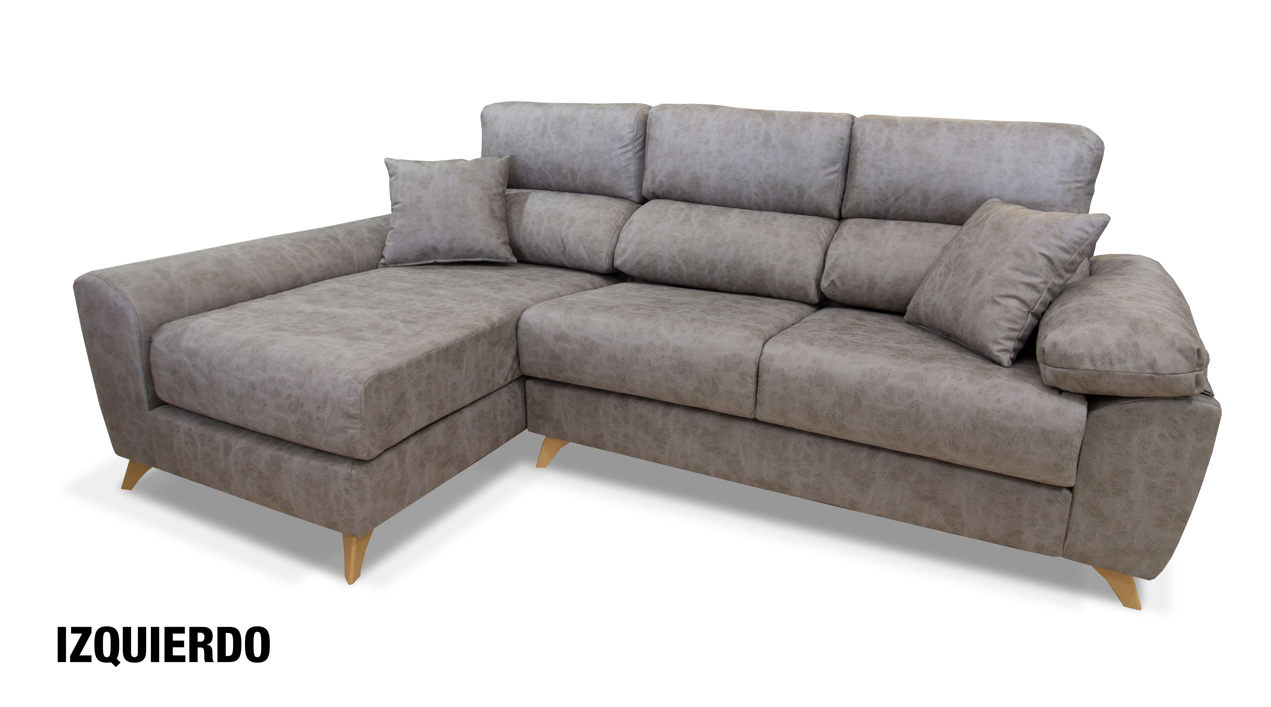 Sofá 3 plazas con chaiselongue, mod. Melisa Rapimueble