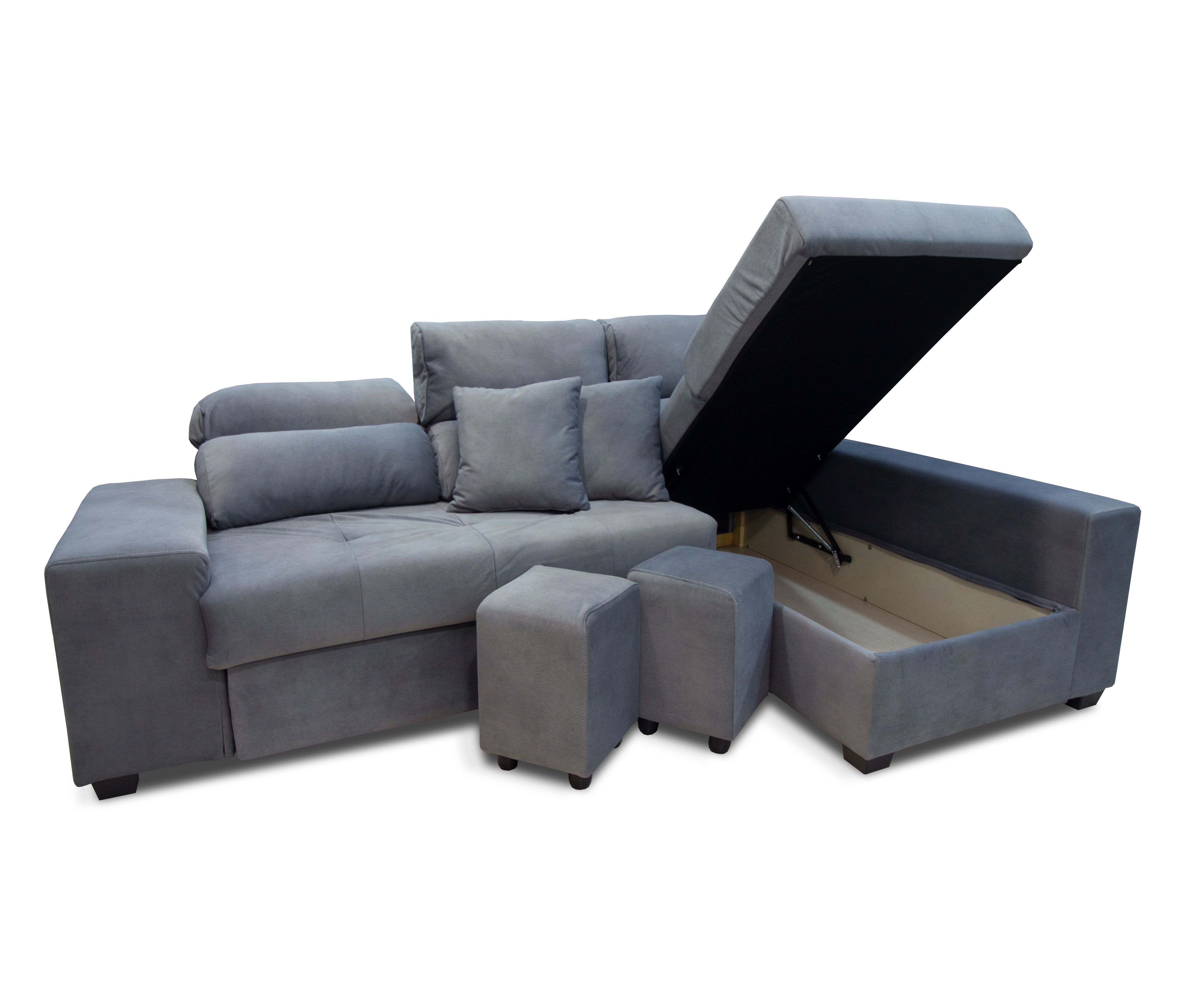 Sofá 3 plazas con chaiselongue más cama Rapimueble