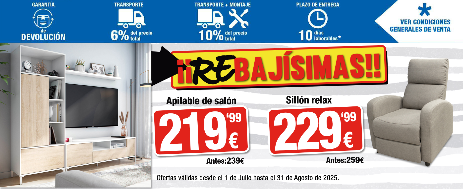 REBAJAS JULIO-AGOSTO 