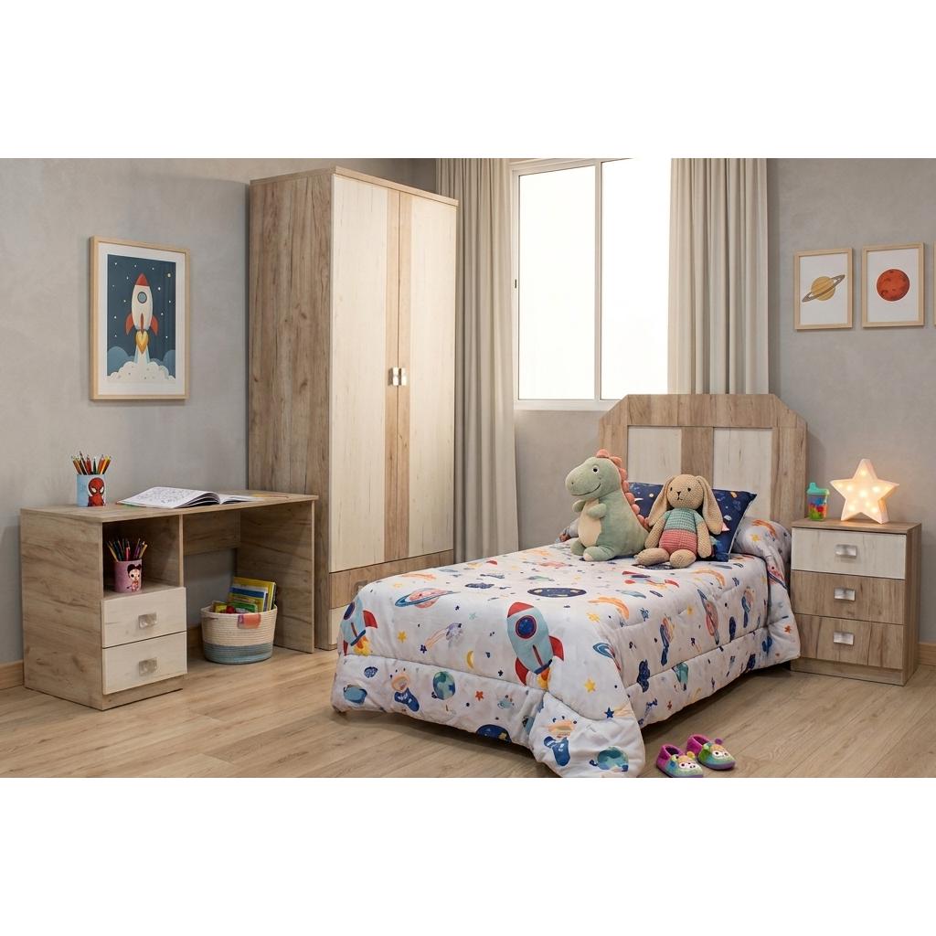 dormitorio juvenil roble moderno