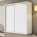 armario puertas correderas blanco rallado poro cajonera
