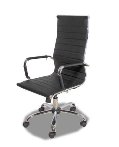 sillas mesa escritorio en color negro juveniles ruedas brazos ecopiel