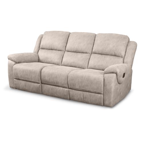 comodo sofá 3+2 plazas relax con palanca manual en beige
