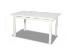 mesa de comedor color blanco patas de madera sillones