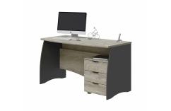 mesa escritorio roble gris antracita moderna muebles baratos