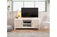mesa tv salones muebles baratos moderno blanco poro japandi