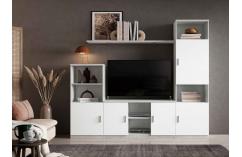 composición blanco poro gris moderna muebles baratos