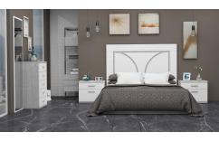 dormitorio matrimonio en blanco gris muebles baratos