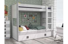 litera muebles baratos juveniles gris blanco cama 90