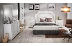 dormitorios matrimonio color blanco cabecero tapizado