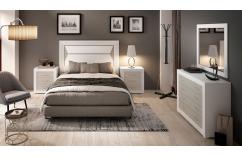 dormitorio de matrimonio moderno muebles baratos blanco poro gris