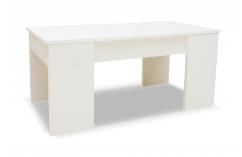mesas de centro elevable color blanco mate extensible