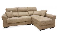 chaiselongue reversible 3 plazas  beige piedra moderno