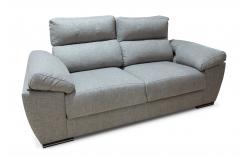 sofa 3 plazas en color gris descanso asiento extraibles