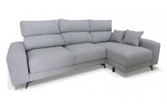 sofa chaiselongue reversible en gris moderna cómoda asiento extraibles