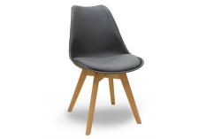 silla estilo nordico con cojín en gris blaca cómoda moderna