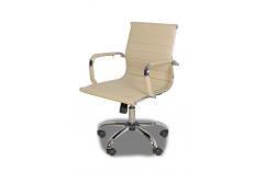 sillas mesa escritorio en color beige ruedas brazos