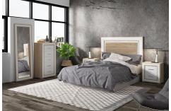 conjunto dormitorios de matrimonio blanco roble cambrian muebles baratos