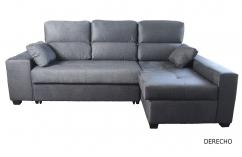 chaiselongue derecho cama en color grafito sofa