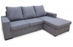chaiselongue reversible gris sofá 3 plazas moderno