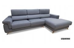 sofa 3 plazas chaiselongue en gris comodo