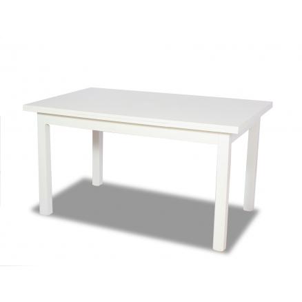 mesa de comedor color blanco patas de madera sillones