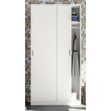 Armario ropero puerta corredera Blanco 100x204xcm