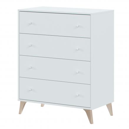 comoda 4 cajones en blanco mate muebles baratos moderno