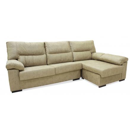 chaiselongue reversible de 3 plazas en beige cómodo