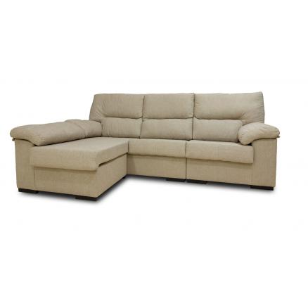 sofa 3 plazas chaiselongue en beige tierra