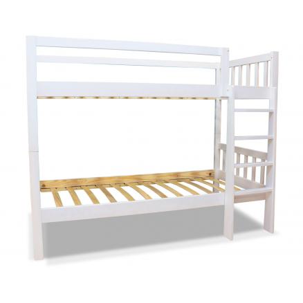 Litera juvenil con escalera en color blanco poro | Rapimueble