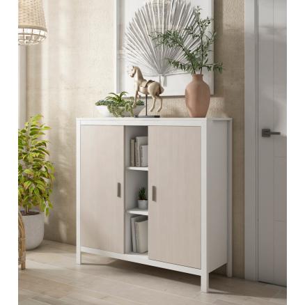 aparador blanco poro japandi mueble baratos moderno