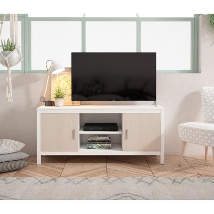 mesa tv salones muebles baratos moderno blanco poro japandi