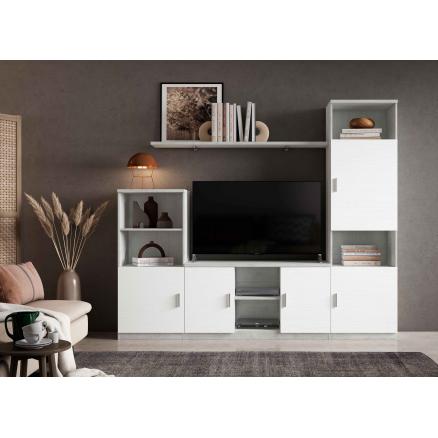 composición blanco poro gris moderna muebles baratos