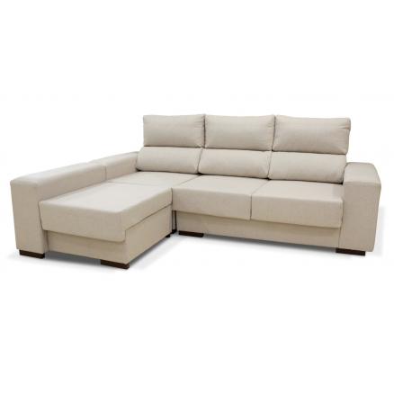 sofás salones chaiselongue reversible en beige cabezal abatible