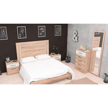 moderno dormitorio matrimonio muebles baratos blanco roble cambrian