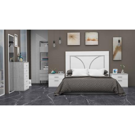 dormitorio matrimonio en blanco gris muebles baratos