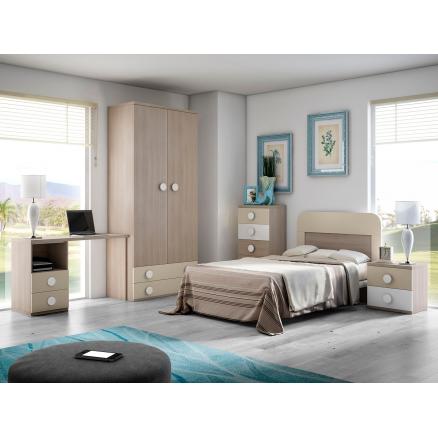 Muslo Recitar microscopio Cabecero juvenil de 105 cm colores olmo y sahara mod. 369 | Rapimueble