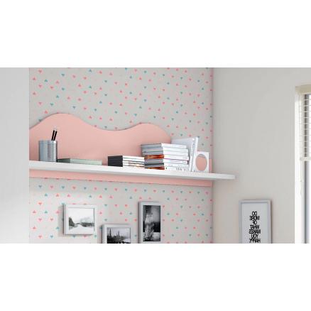 estante diáfano en blanco rosa muebles juveniles
