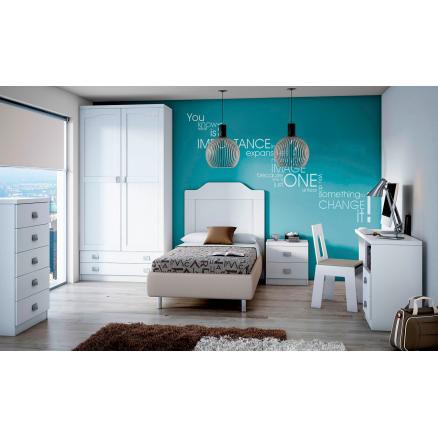 Dormitorio juvenil color blanco | Rapimueble