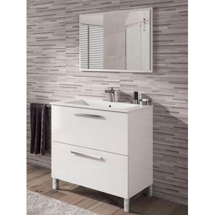 Conjunto mueble baño en roble alaska