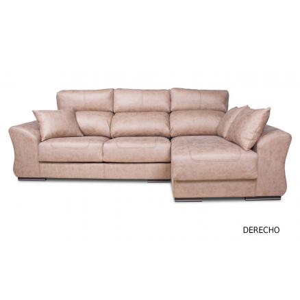 Sofá 3 plazas con chaiselongue en magnolia beige | Rapimueble